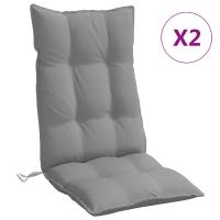 vidaXL Cojines para silla con respaldo alto 2 uds tela Oxford Color Gris,  Beige,  Taupé y mas Cojín Decorativo de Asiento Cojines de muebles de salon - details 8