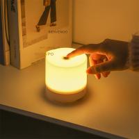 Lámpara De Noche LED Recargable Toque USB Para Dormitorio Luz De Lectura Con Protección Ocular 3 Colores Regulable Sin Pasos - details 0
