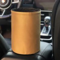 Bandeja De Basura Plegable Para Coche Organizador De Residuos Impermeable Almacenamiento Interior De Coche Y Autobús Material De Cuero PU Forma Redonda - details 12