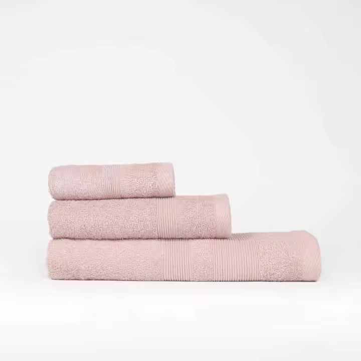 Juego de 3 Toallas Economic Rosa LlarTextil - A Eligir el Tamaño de la Toalla Grande - 1