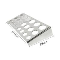 Soporte Para Tinta De Tatuaje Con 21 Orificios Accesorio De Maquillaje Color Aleatorio Herramienta De Tatuaje Contenedor De Pigmento Acero Inoxidable - details 6