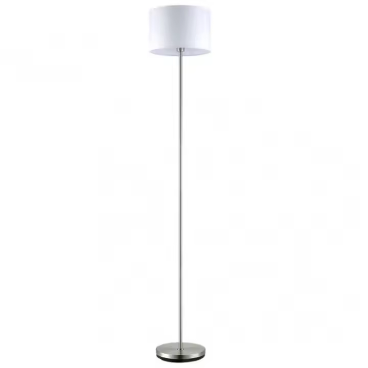 Lámpara de Pie FABRILAMP Aldebaran Niquel con Pantalla Blanca - 1