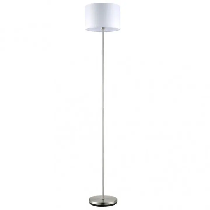 Lámpara de Pie FABRILAMP Aldebaran Niquel con Pantalla Blanca - 1
