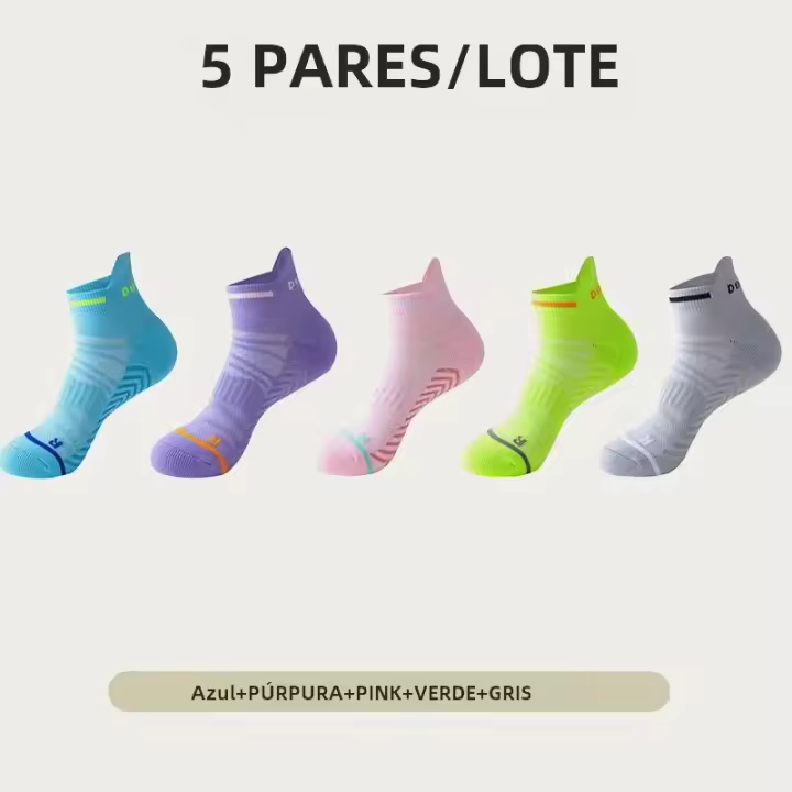 5 Pares De Calcetines Deportivos Para Hombre Y Mujer Calcetines De Ciclismo Transpirables Para Fitness Y Baloncesto Calcetines De Running Al Aire Libre - 1