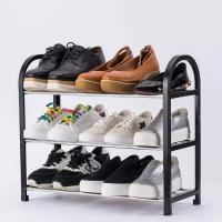 HOGUITA-Organizador de Zapatos de Metal de 5 Niveles con Estructura Negra y Estantes Blancos, Zapatero Funcional y Ahorro de Espacio,Ideal para Entrada, Pasillo y Sala de Estar - details 6