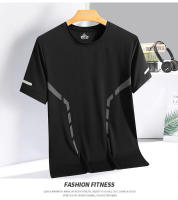 Camiseta De Correr Para Hombre Transpirable Elástica Verano Top De Gimnasio Fitness Corta Deporte Gris Azul Negro Blanco Tallas M-5XL - details 14