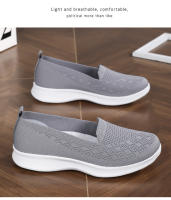 Zapatillas De Caminar Para Mujer Transpirables Y Ligeros Con Suela Suave Zapatos Deportivos De Malla Casual Sin Cierre - details 11