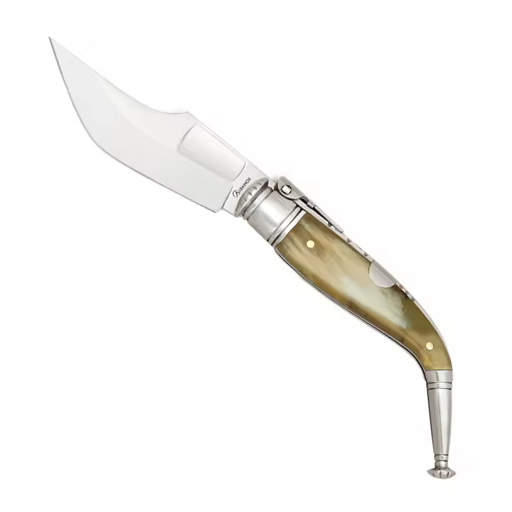 Navaja Albainox - Jerezana Carraca, Acero Inoxidable. Hoja de 8,5 cm. Mango de Asta de Toro, Campig Caza, 01027 - 1