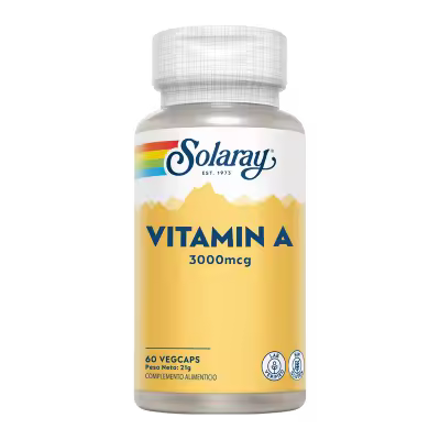 Vitamina A 3000mcg 60 Cápsulas Vegetales de Solaray - 1