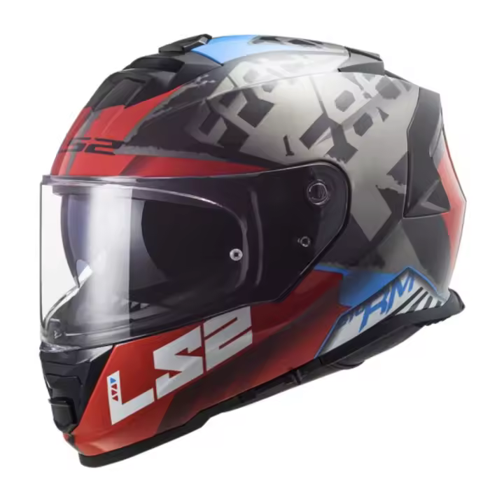 Casco Integral LS2 FF800 Storm Sprinter Black Red Titanium - 1