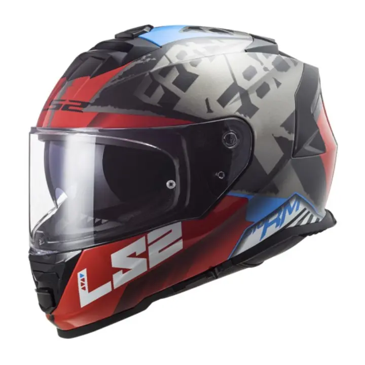 Casco Integral LS2 FF800 Storm Sprinter Black Red Titanium - 1