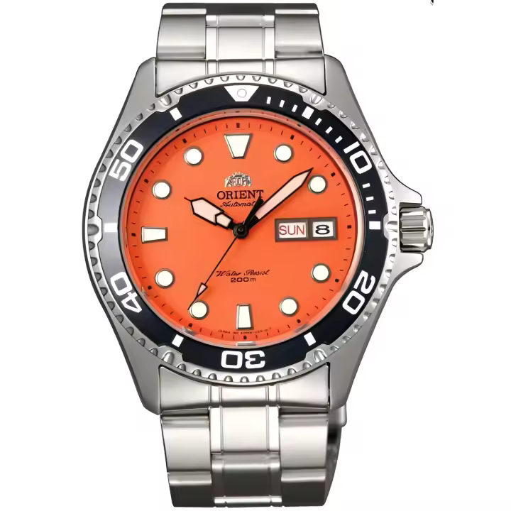 Casio Reloj de Buceo Hombre Automático Orient Diver Ray Raven II FAA02006M Naranja 41.5mm 200m Water Resist Acero - 1