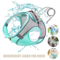 Juego De Correa Y Arnes Para Gato De Tela Malla Suave Ajustable Con Cinturones Reflectantes Para Pequeños Y Grandes Gatos Vestido De Caminar Con Correa - details 6