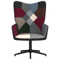 vidaXL Silla de relax de tela patchwork Gris y negro, Negro, Negro y plateado Sillon Dormitorio Sillon Comodos Silla Relax Sillón Sofá - details 0
