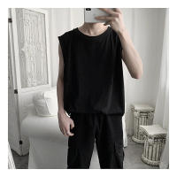 Camiseta De Hombre Sin Mangas De Color Sólido Casual Con Cuello Redondo Absorbente De Sudor Para Deporte En Verano - details 29