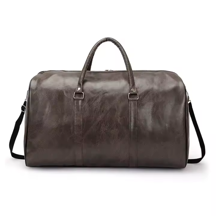 Leather Travel Bag Large Duffle Independent Big Fitness Bags Handbag Bag Luggage Shoulder Bag Black Men Fashion Zipper Pu - 1