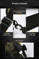 Bolsa De Pecho Táctica USB Fanny Bag Para Camping Y Pesca Con Diseño De Cinturón Molle Bolsa De Hombro Cruzada Para Acampar Y Caza Tamaño M Para Hombres - details 15