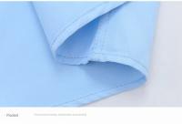 Camisa De Cuello Alto Azul Y Blanco Para Hombres Calidad Superior Algodón Manga Larga Moda Negocios Ajustada Nueva 2024 - details 7