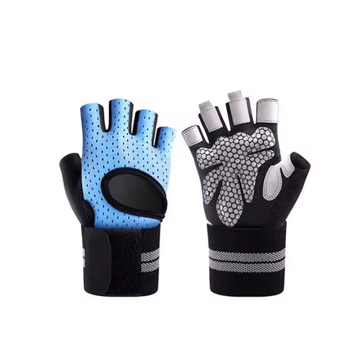 Guantes de Entrenamiento Soporte de Muñeca con Correa Antideslizantes con Palma Acolchada - 1