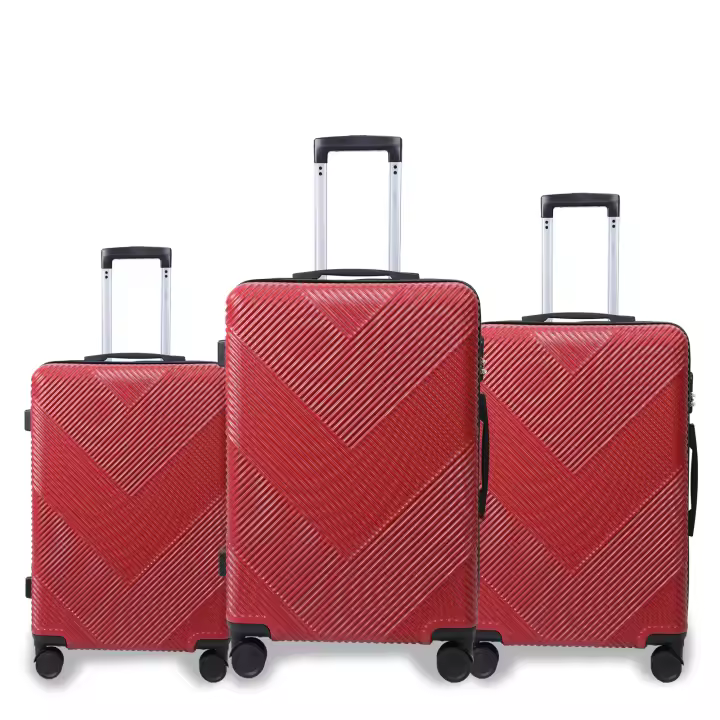 Conjunto 3pcs Maleta Rígida Resistente, Cabina ABS de Viaje Color Puro, Set Equipaje Elegante 4 Ruedas Giratorias 360°, Juego de 3 Maletas Trolley Maleta Ideal para Viaje Familia - 1