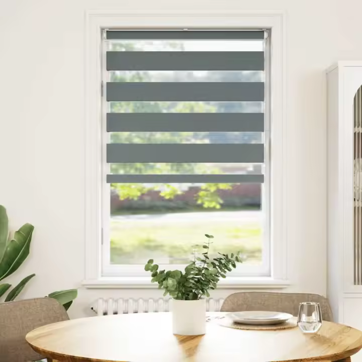 Estor cebra gris oscuro 70x100cm tejido ancho 65,9 cm poliéster - 1