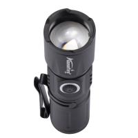 Linterna Portátil Recargable Zoom White Beam Luz Larga Distancia Tipo-C USB Mini Torcha Para Exteriores Y Hogar Material De Aluminio Lámpara LED Blanco Ajustable 450 Luminosidad - details 9