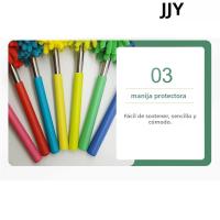 JJYY Duster De Pluma Largado De Acero Inoxidable Con Chenillo Duster Telescópico Multifuncional Para El Hogar 1PC - details 2