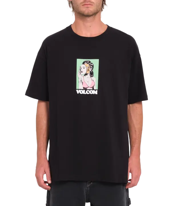 Camiseta de manga corta Volcom Underfaced - Black - 1