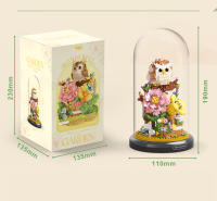 Bloc De Construcción Micro Para Niños Oso Panda Cubierta De Polvo Para Jardín Animal Bird Owl Regalo Educativo De Bloques De Flores - details 6