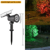 Luces De Punto Solar RGB 9 LED Para Exterior IP65 Impermeables Ajustable Brillo Para Jardín Yard Árboles De Palma - details 9