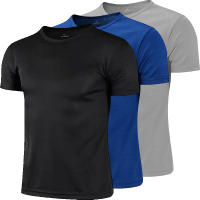Pack De 3 Camisetas Deportivas Para Hombre Secado Rápido Camisetas De Trabajo Transpirables De Manga Corta Para Correr Y Ejercitarse - details 1
