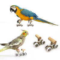 1 Pareja De Juguetes Para Aves Pequeños Entrenamiento Inteligencia Papagayo Accesorios De Juguete De Madera Y Plástico Divertido Bird Toy - details 0