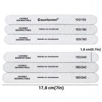 10Pcs Archos De Uñas Lavables De Madera Con 180/240 Grit Para Manicura Y Acrílico Para Hombres Y Mujeres Suministros De Salón - details 6