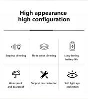 Lámpara De Mesa LED Portátil Con Sensor Táctil Recargable Luz Nocturna Para Mesa De Comedor Hotel Nightstand Lámpara De Noche Para Dormitorio Decoración Moderna - details 1