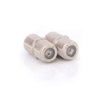 10pcs/Pack Conector F De Aleación De Aluminio Juntador De Tubos Femenino Adaptador De Barra Para Satélite/Cable TV RG6 Coaxial - details 1