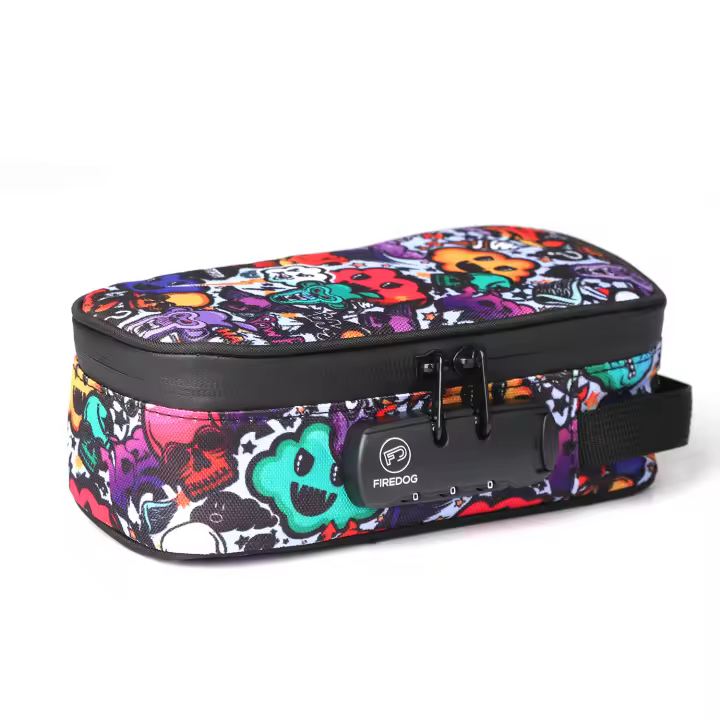 Bolsa Aromaterapia FIREDOG Con Cerradura De Combinación Resistente Al Olor Estuche De Almacenamiento Oxford Tamaño 20x10x7.2cm - 1
