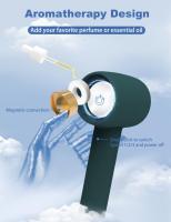 Mini Ventilador de Mano con Aromaterapia, Portátil, Recargable USB 2000aMh, 3 Velocidades, Ideal para Viajes, Maquillaje y Enfriamiento Personal al Aire Libre - details 1