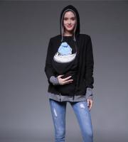 Sudadera con capucha para mujer con cremallera para embarazada, con capucha - details 3