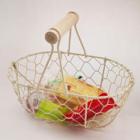 Cesta De Almacenamiento De Hierro Para La Cocina Organizador De Frutas Y Aperitivos Cesta Para Pan Y Alimentos Fotografía Propiedad Tamaño Approx 30x20x15cm - details 0