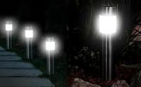 Lámpara Solar De Acero Inoxidable Para Jardín Y Paseo Exterior Cilíndrica Larga Instalación Plug-in Iluminación De Paisaje - details 4