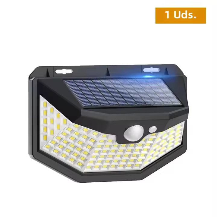 Luces Solares Exterior 256 LED With Sensor De Movimiento Iluminación Segura IP65 Impermeable Cable De 16,4 Pies - 1