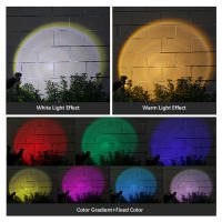 Spotlight Solar Con 9 LED Para Exterior IP65 Impermeable Ajustable En Brillo Para Jardín Patio De Casa Y Aceras Decoración - details 3