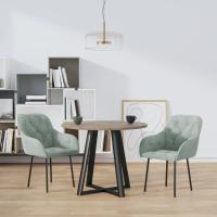 vidaXL Sillas de comedor 2 unidades terciopelo en color Gris oscuro/Azul/Amarillo y más | cómodas modernas ergonómicas para comedor cocina salón hogar - details 6