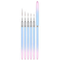 Juego De Pinceles Para Uñas Con Liner Rosa Para Arte De Uñas Gel Y Pintura De Uñas Set De Dibujo De Pincel Para Uñas Gel - details 1