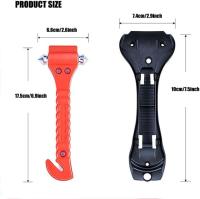 Car Window Safety Hammer 2-In-1 Car Escape Tool Car Window Breaker Life-Saving Hammer Seatbelt Cutter First-Aid Survival Tool - details 0