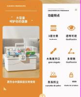 Caja De Medicamentos Grande Capacidad Multi Capa Caja De Almacenamiento Para El Hogar Kit De Primeros Auxilios Portátil Caja Médica Ecológica - details 1