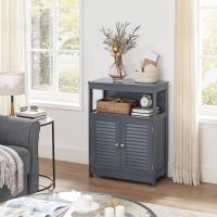 Armario de baño con 2 puertas estilo persiana, organizador versátil, diseño rústico, cocina, dormitorio y salón - details 12