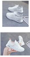Nuevos zapatos de verano para mujer, zapatos casuales de moda, zapatos deportivos tejidos voladores para mujer, zapatos blancos para mujer, zapatos ligeros para estudiantes - details 2
