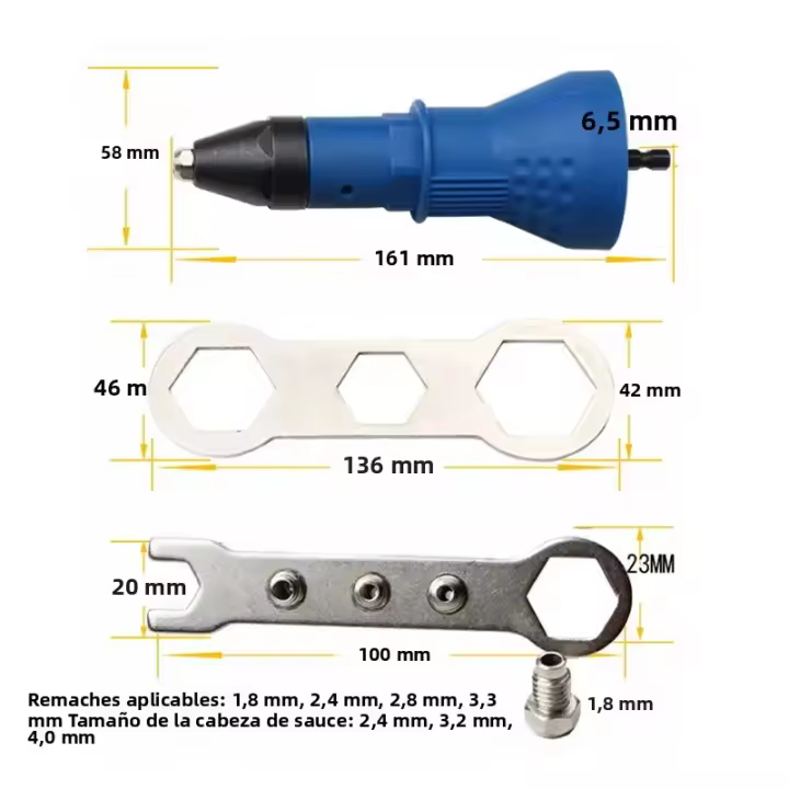 Herramienta De Soldadura De Tornillos Eléctrica Sin Cable Adaptador De Taladro Herramienta De Insertar Tornillos Accesorio De Taladro - 1
