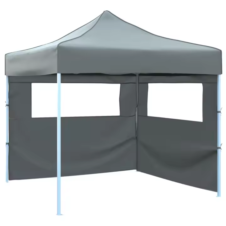 vidaXL Carpa pleglable Pop-Up con 2 paredes 3x3 m antracita - 1
